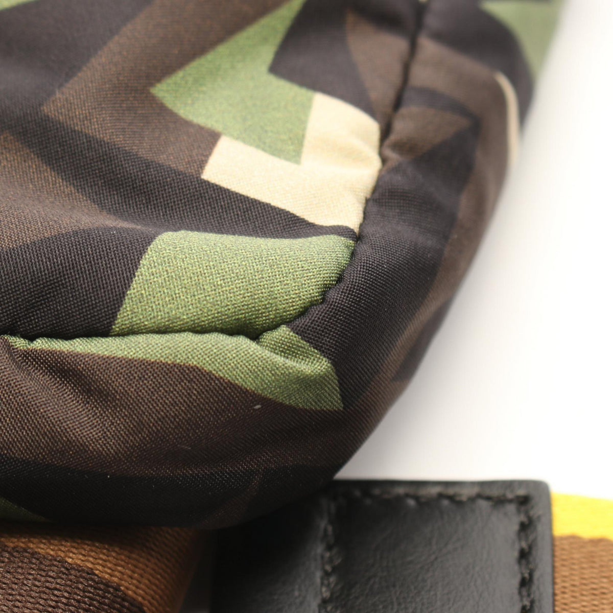 FENDI Fendi Mamma Baguette Shoulder Bag Khaki/Brown/Multicolor Nylon×leather 7va472 image 6