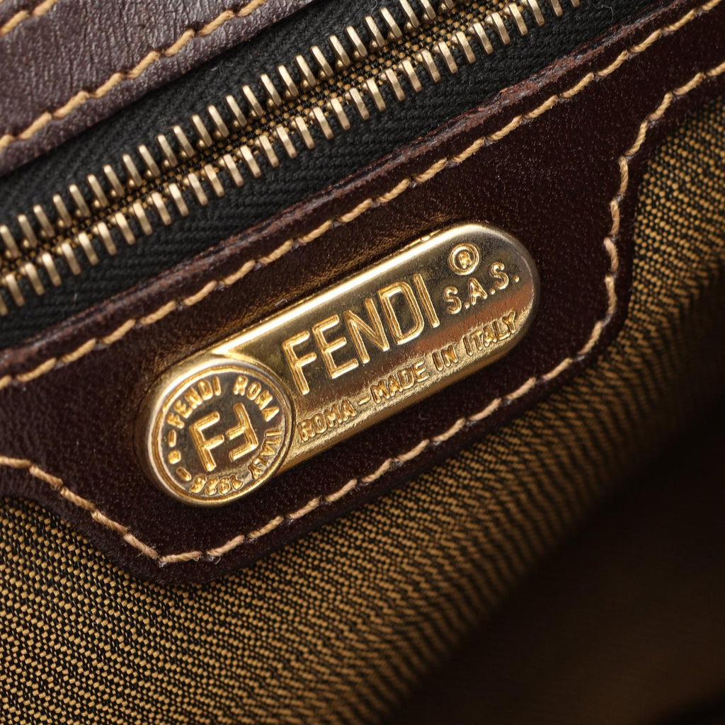 FENDI Fendi Zucca Tote Bag Brown Canvas×leather image 4