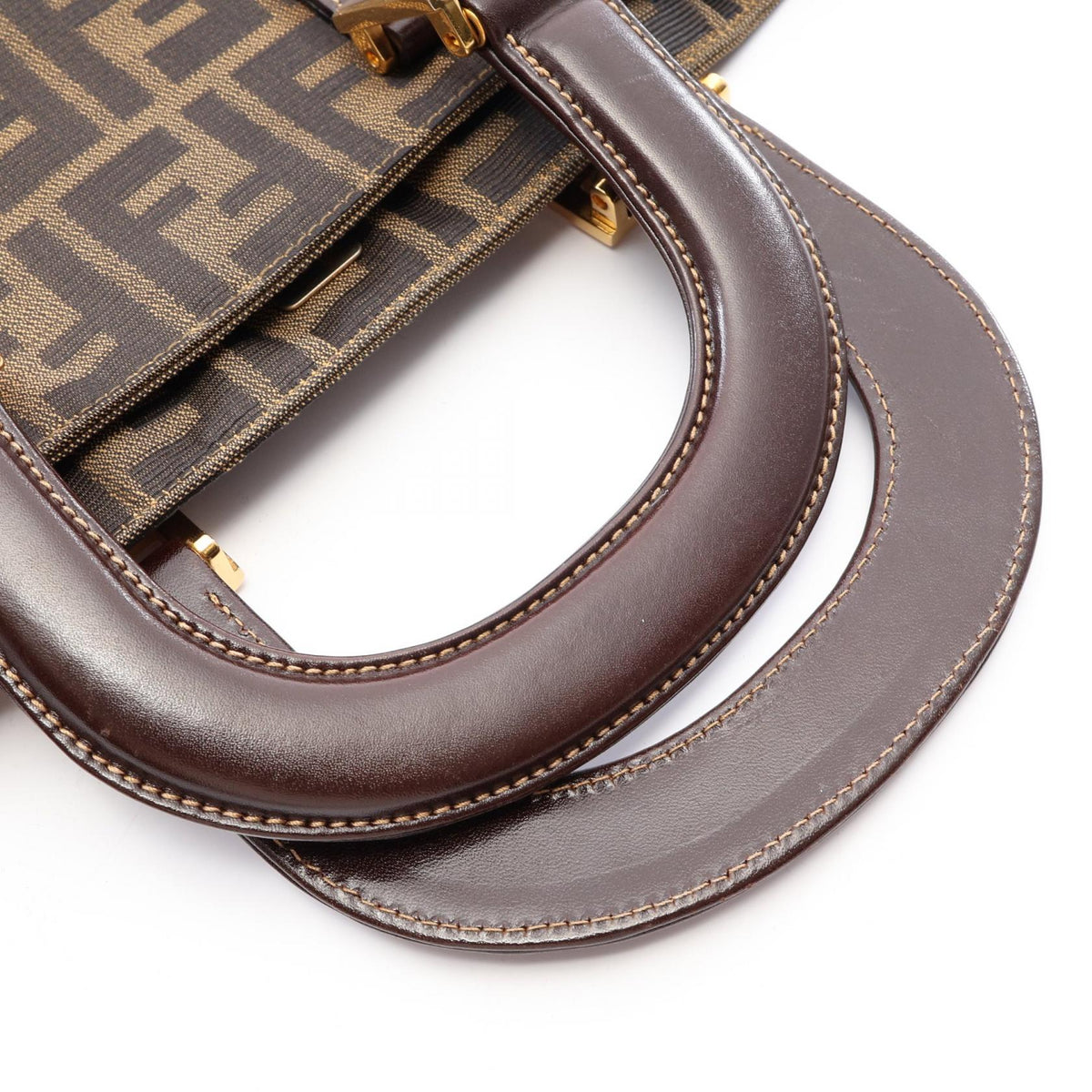 FENDI Fendi Zucca Tote Bag Brown Canvas×leather image 6