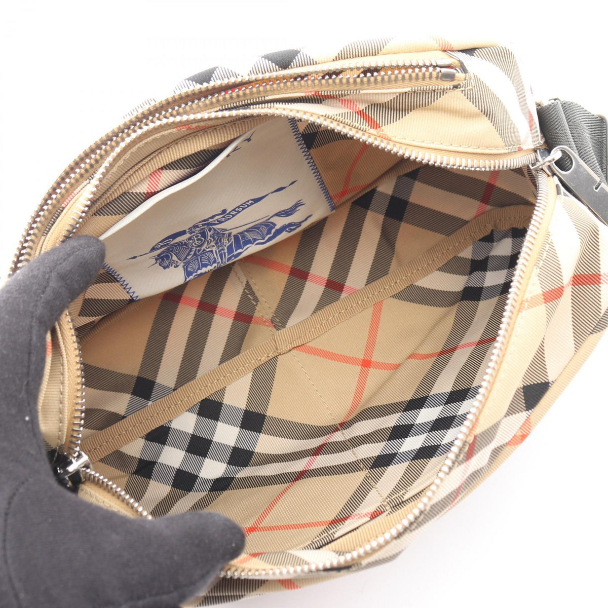 BURBERRY Burberry Vintage Check Shoulder Bag Beige/Multicolor Canvas 8091320 image 3