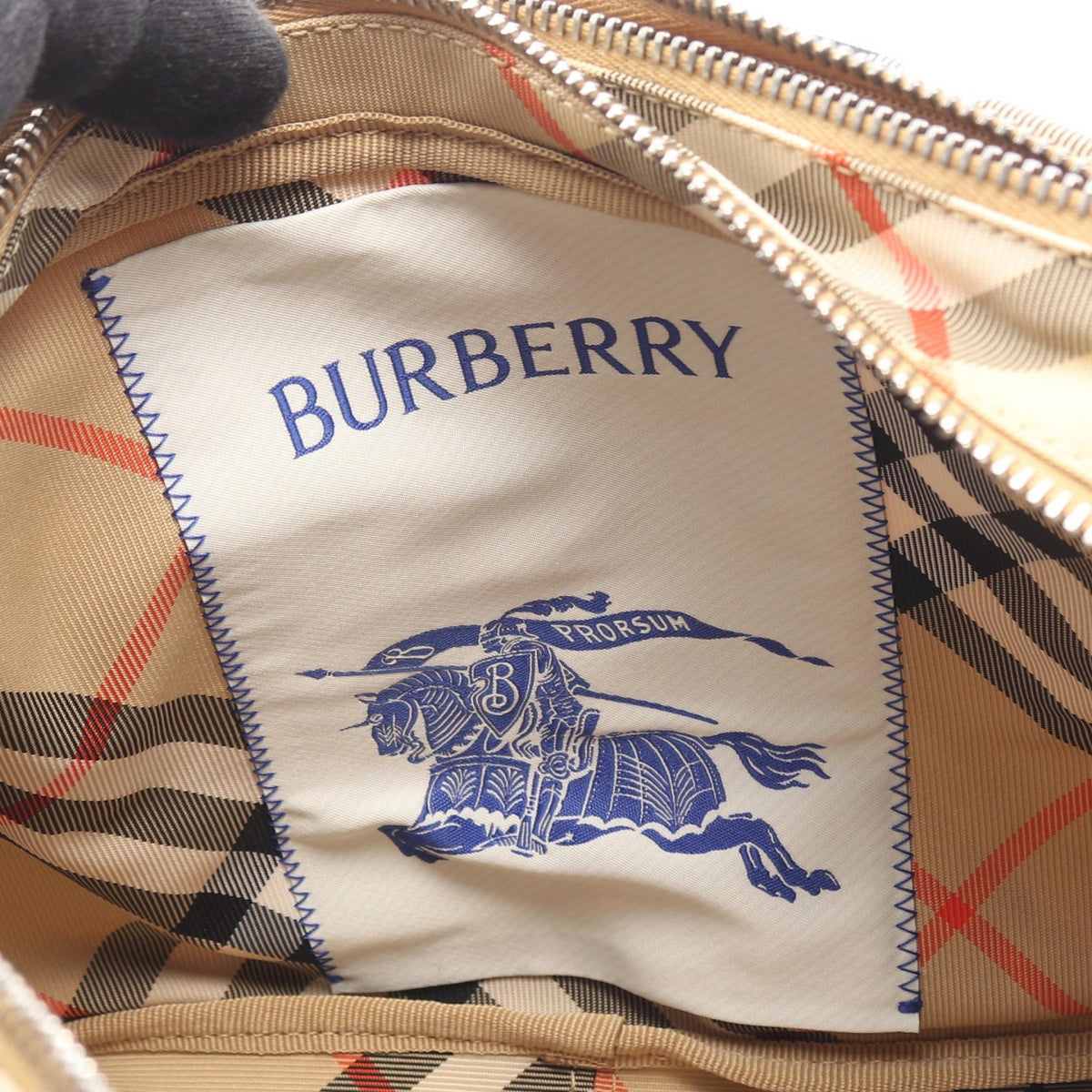 BURBERRY Burberry Vintage Check Shoulder Bag Beige/Multicolor Canvas 8091320 image 4