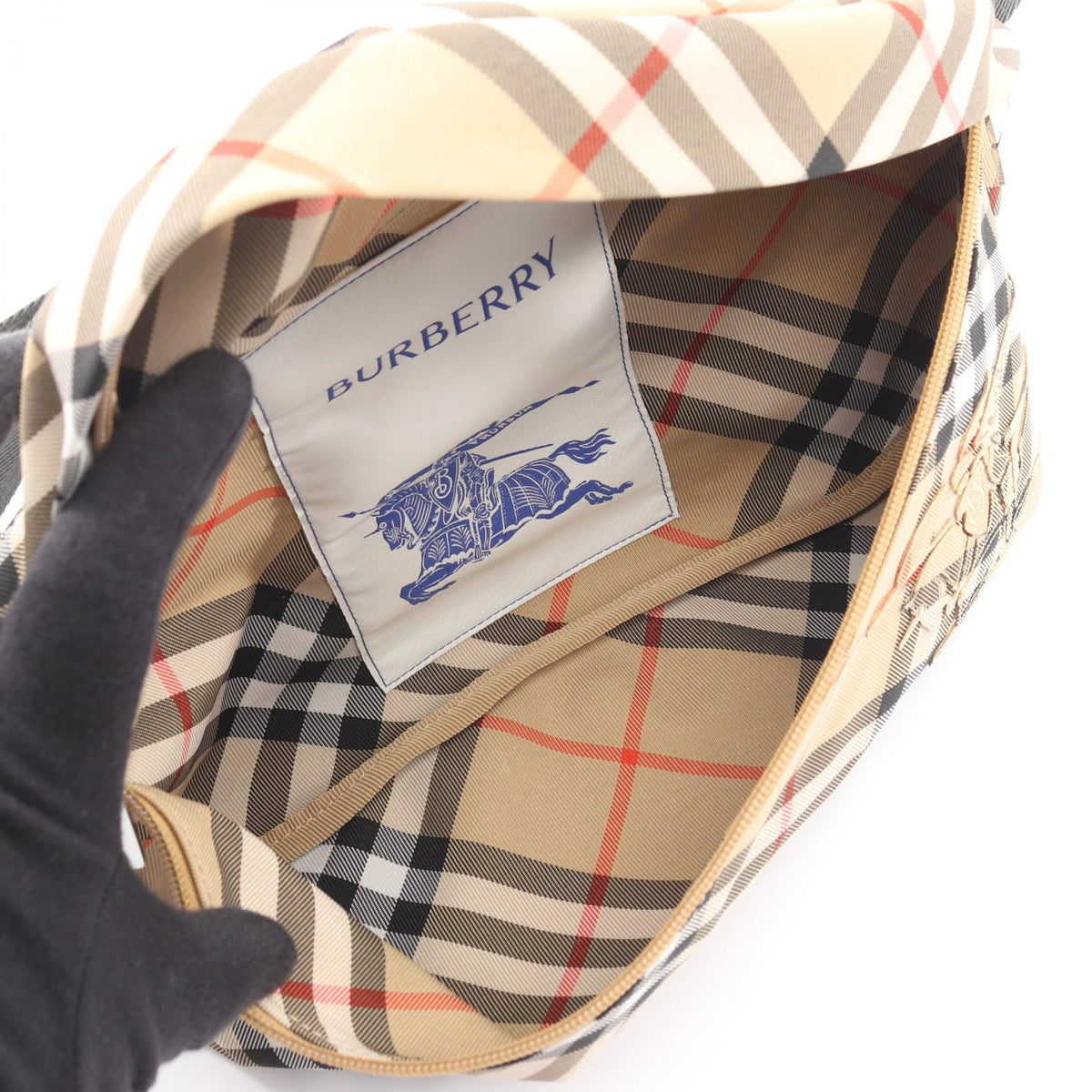 BURBERRY Burberry Vintage Check Waist Bag Beige/Multicolor Canvas 8091780 image 3