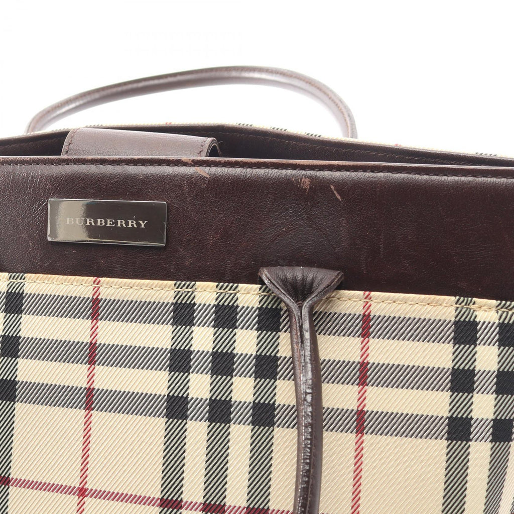 BURBERRY Burberry Nova Check Handbag Beige/Brown Canvas×leather image 10