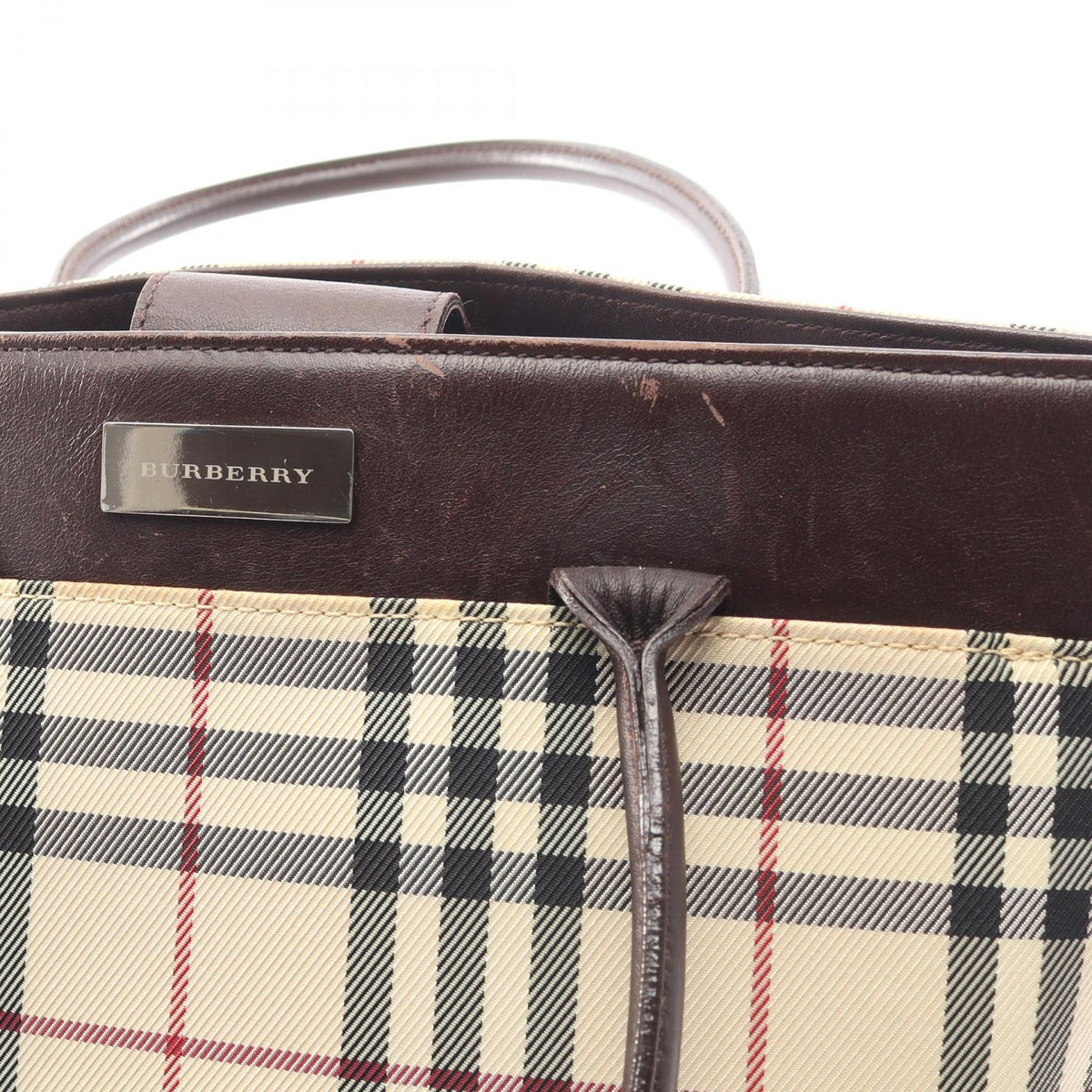 BURBERRY Burberry Nova Check Handbag Beige/Brown Canvas×leather image 10