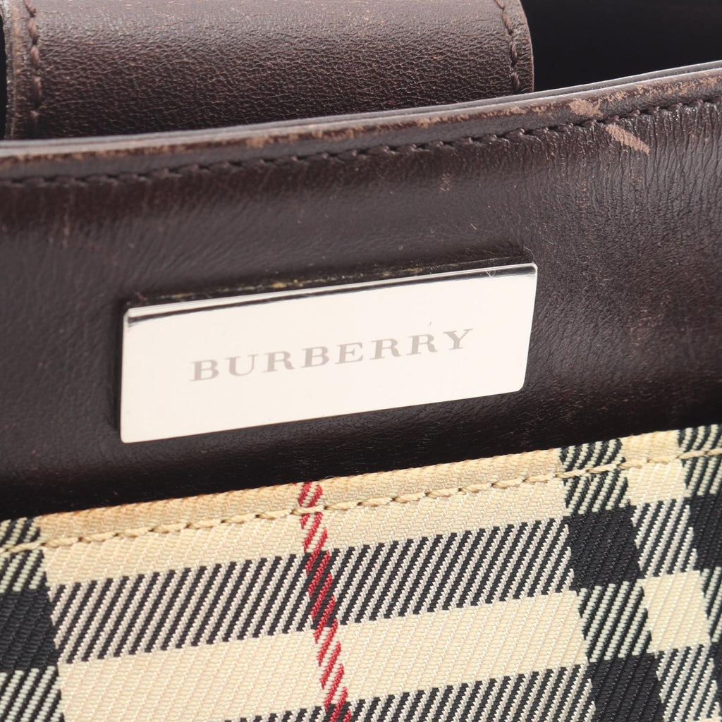 BURBERRY Burberry Nova Check Handbag Beige/Brown Canvas×leather image 4