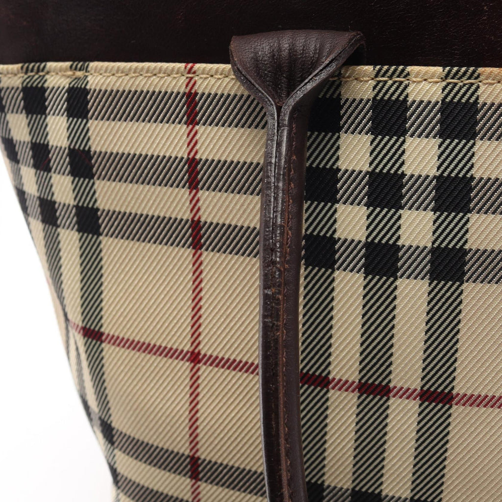 BURBERRY Burberry Nova Check Handbag Beige/Brown Canvas×leather image 6