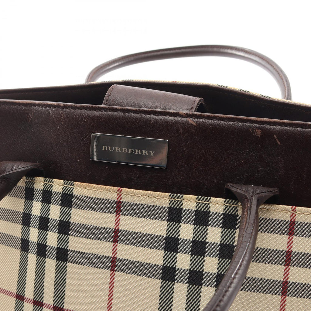 BURBERRY Burberry Nova Check Handbag Beige/Brown Canvas×leather image 7