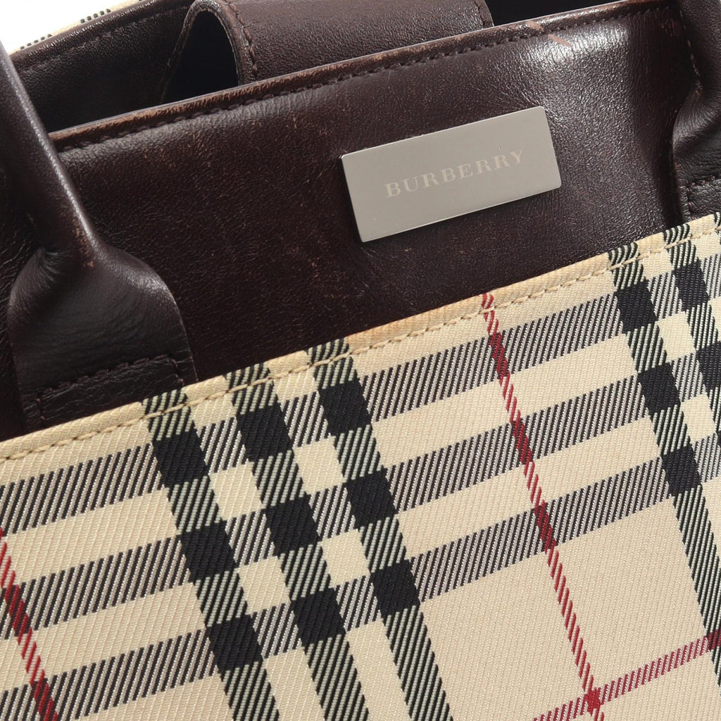BURBERRY Burberry Nova Check Handbag Beige/Brown Canvas×leather image 8