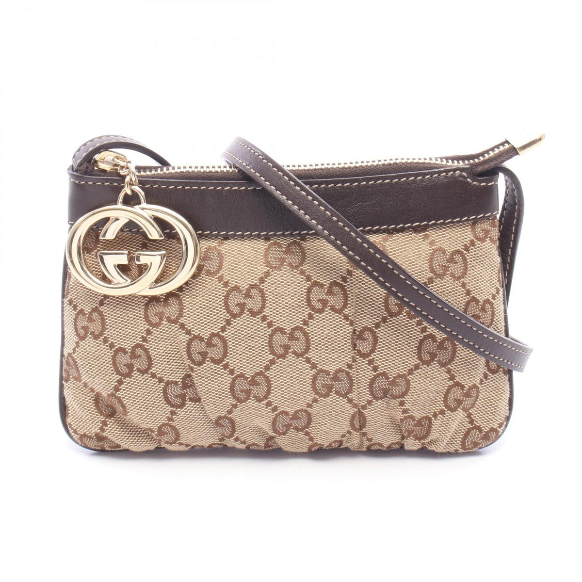 GUCCI Gucci Interlocking G Gg Canvas Mini Shoulder Crossbody Bag 212216 Canvas Leather image 1