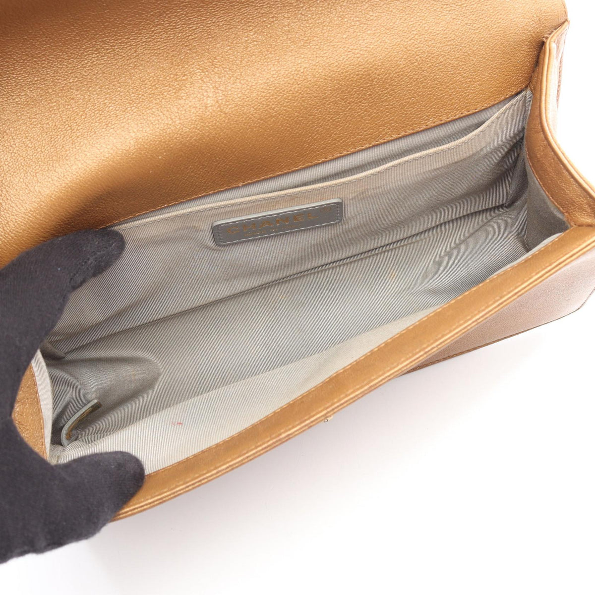 CHANEL Chanel Shoulder Bag Boy Chanel Dubai Limited Edition Antique Gold Hardware Leather Brown/Gold Boy Chanel Dubai Limited Edition Antique Gold Hardware A67086 image 3
