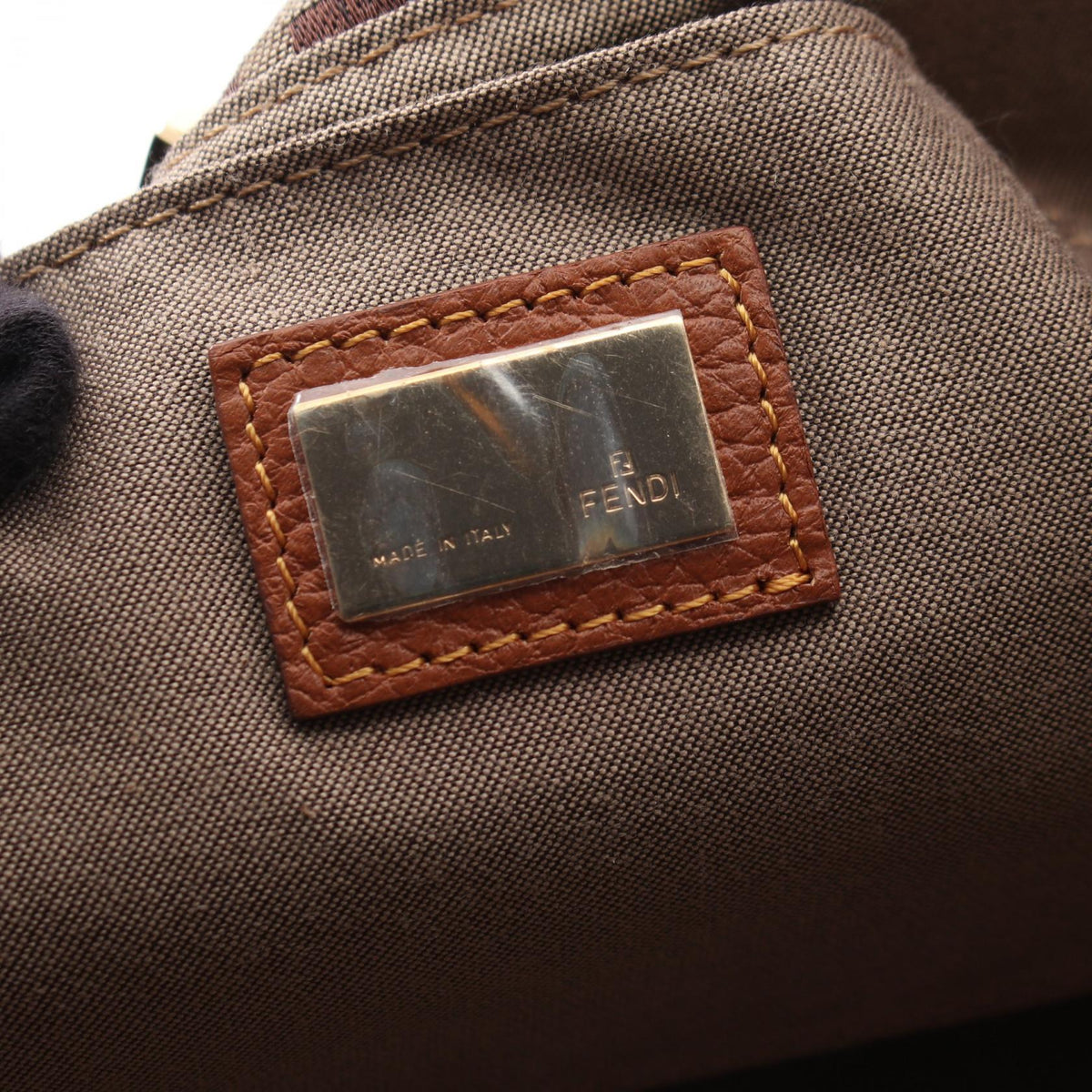 FENDI Fendi Zucchino Shoulder Tote Bag 8bh153 Canvas Leather Beige Brown Used Women image 4