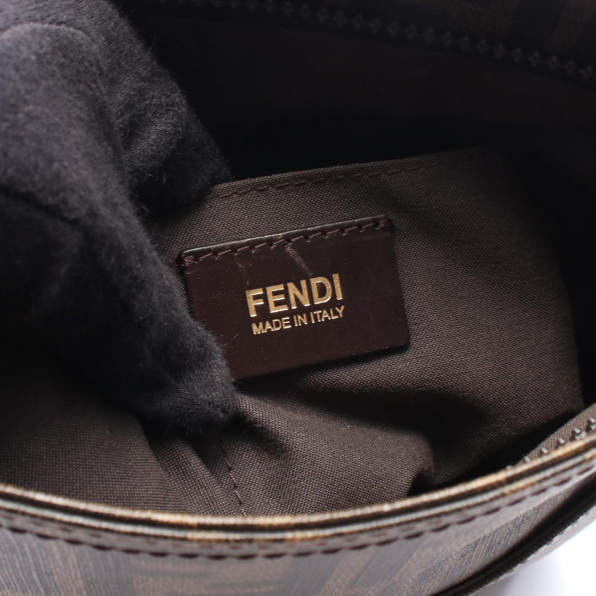 FENDI Fendi Zucca Shoulder Crossbody Bag 7va207 Pvc Coated Canvas Brown Black Used image 4