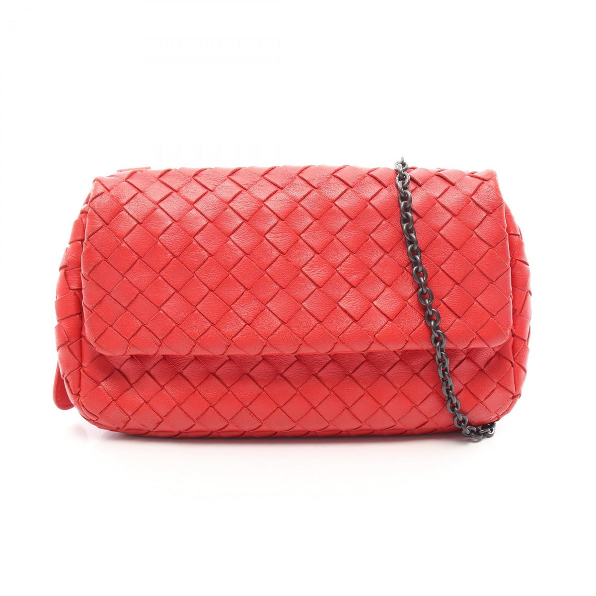 BOTTEGA VENETA Bottega Veneta Intrecciato Shoulder Bag Red Leather 310774 image 1