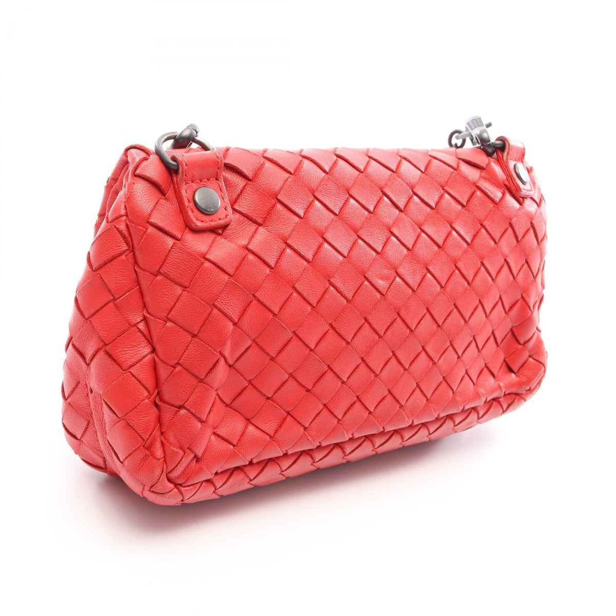 BOTTEGA VENETA Bottega Veneta Intrecciato Shoulder Bag Red Leather 310774 image 2