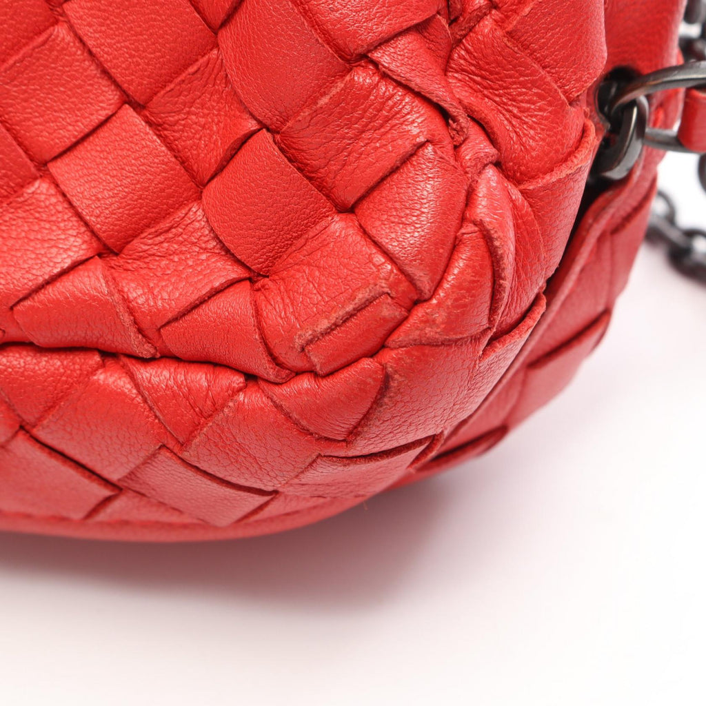 BOTTEGA VENETA Bottega Veneta Intrecciato Shoulder Bag Red Leather 310774 image 8