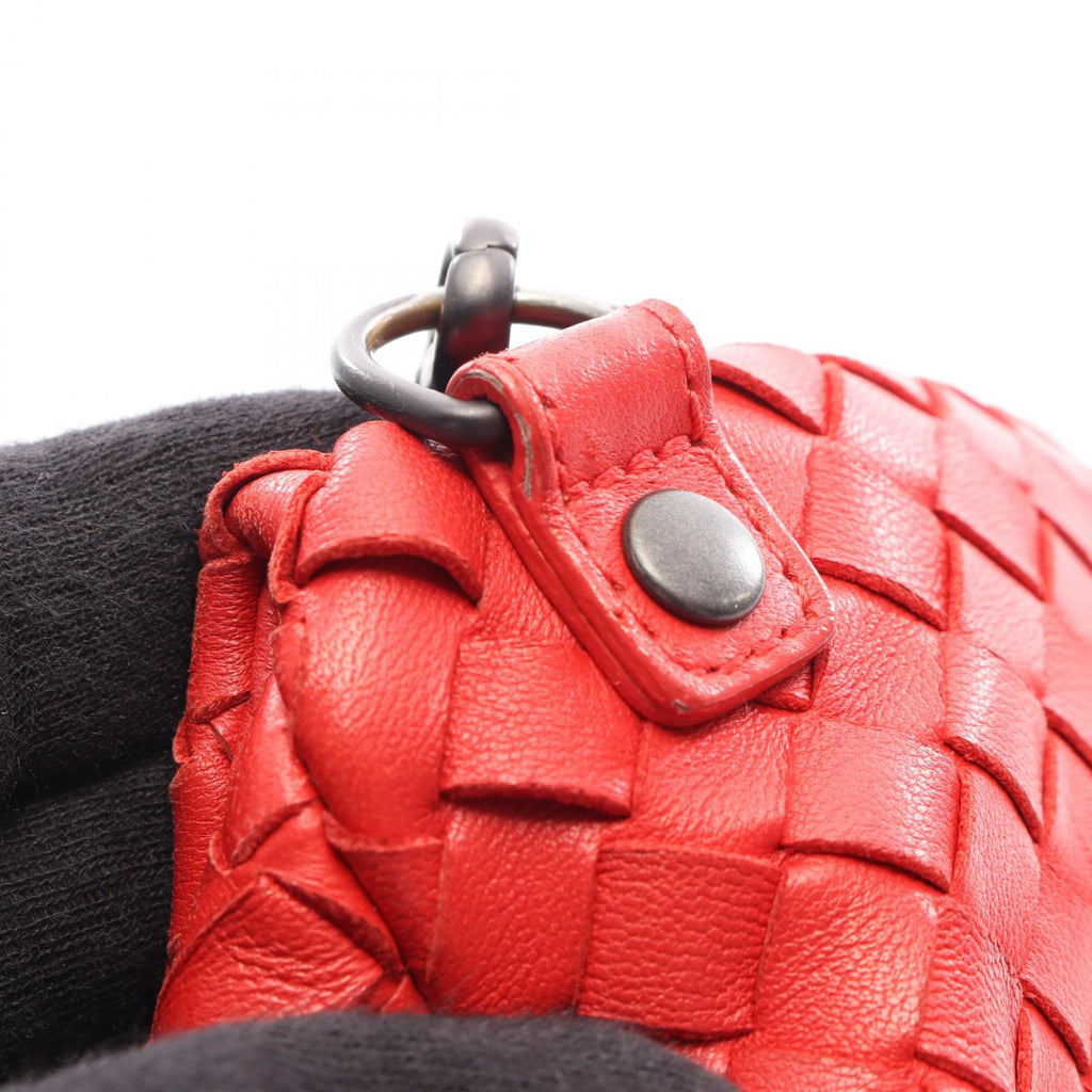 BOTTEGA VENETA Bottega Veneta Intrecciato Shoulder Bag Red Leather 310774 image 9