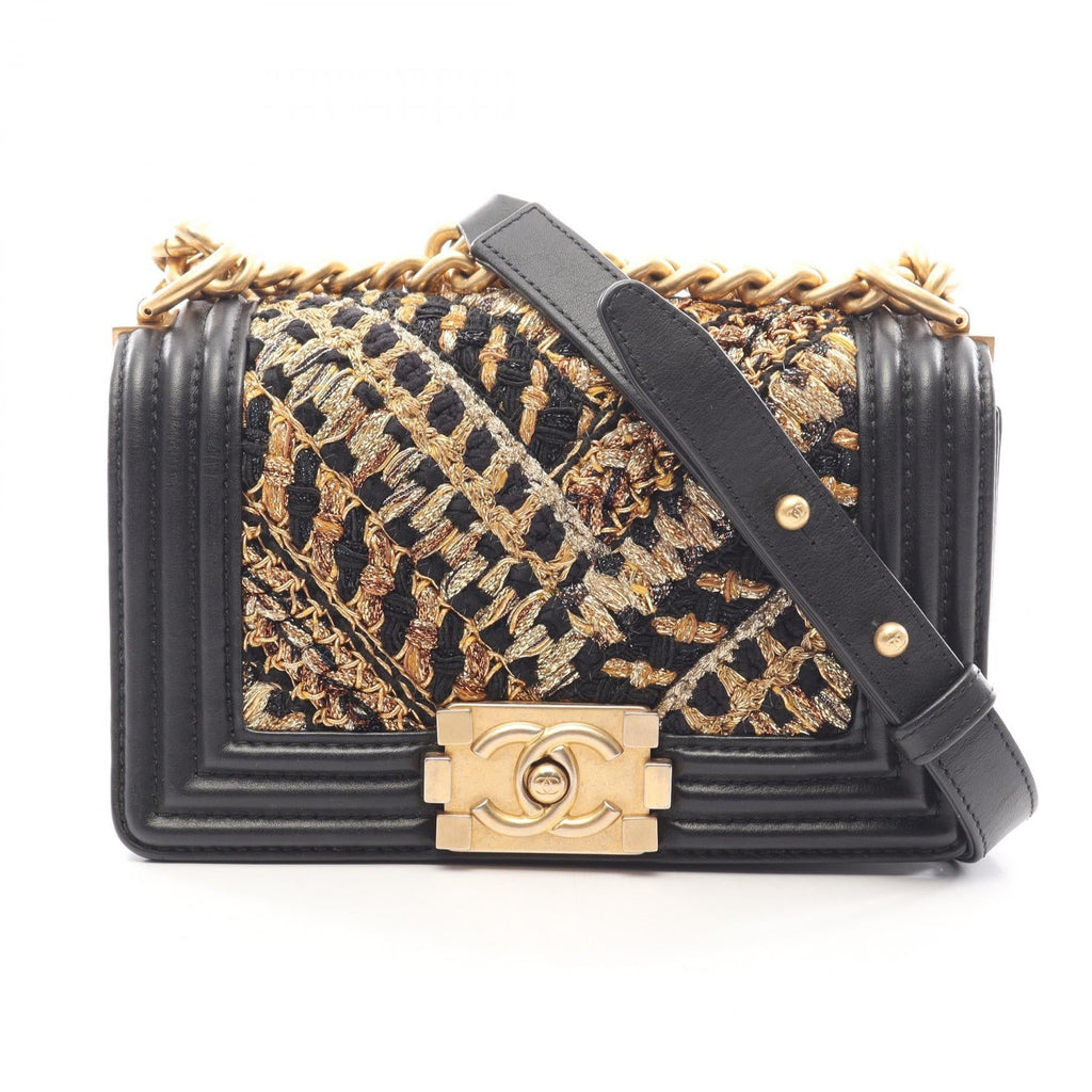 CHANEL Chanel Shoulder Bag Boy Chanel Small Lambskin (sheep Leather)×rame Black/Gold Boy Chanel Small A67085 image 1