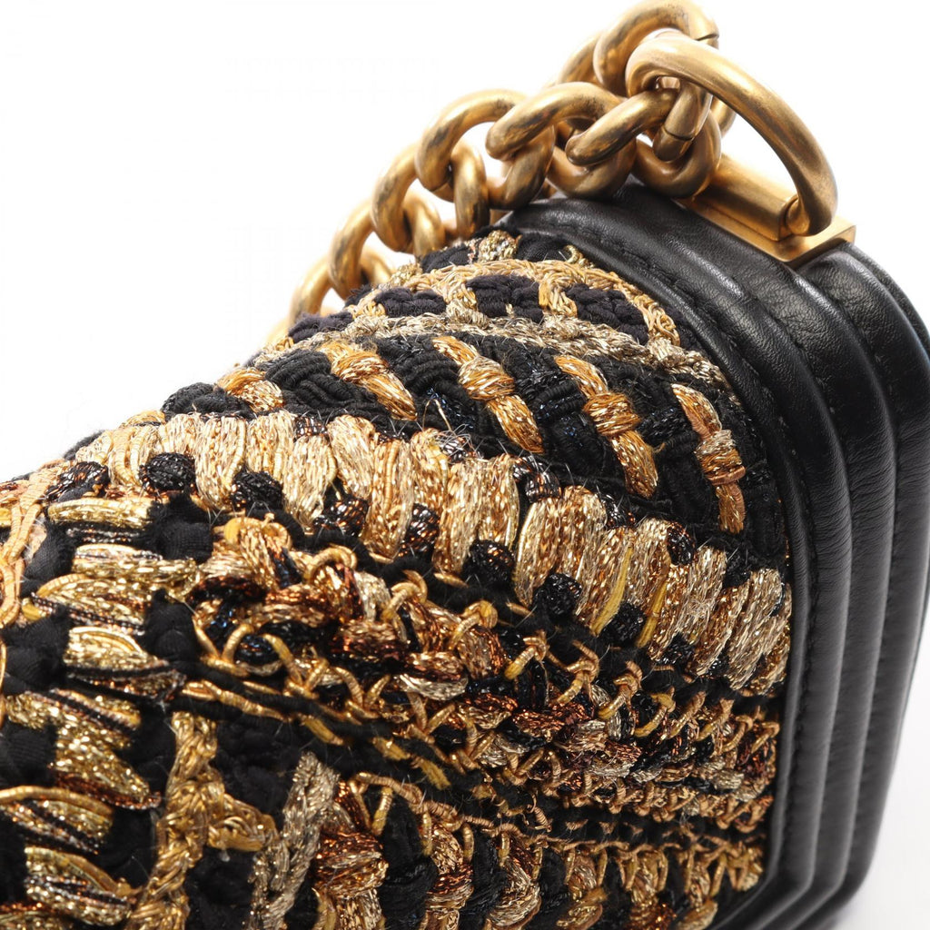 CHANEL Chanel Shoulder Bag Boy Chanel Small Lambskin (sheep Leather)×rame Black/Gold Boy Chanel Small A67085 image 10