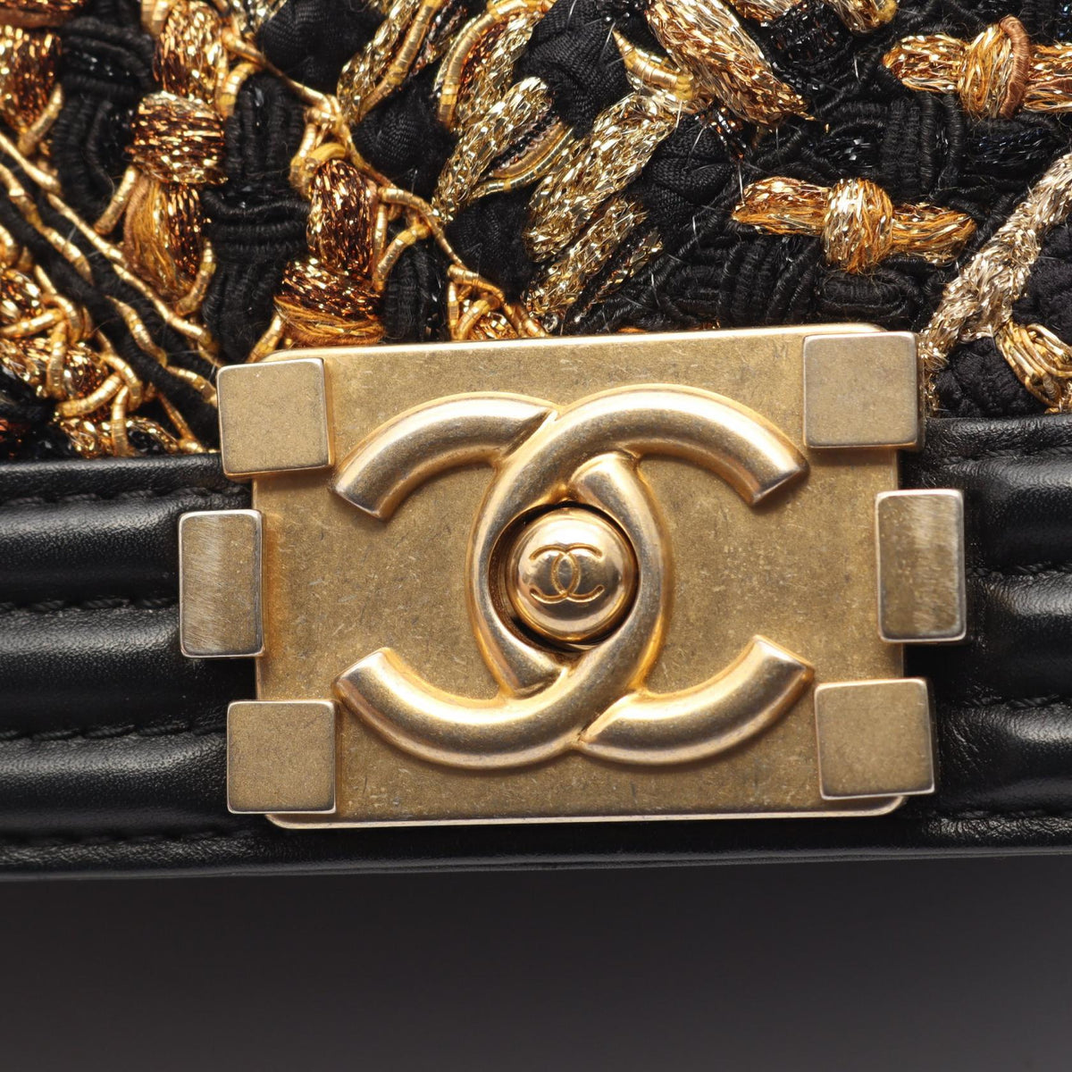 CHANEL Chanel Shoulder Bag Boy Chanel Small Lambskin (sheep Leather)×rame Black/Gold Boy Chanel Small A67085 image 12