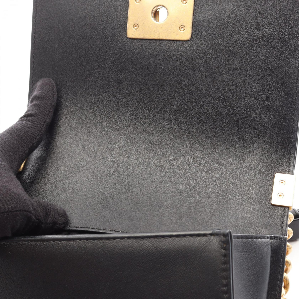 CHANEL Chanel Shoulder Bag Boy Chanel Small Lambskin (sheep Leather)×rame Black/Gold Boy Chanel Small A67085 image 6