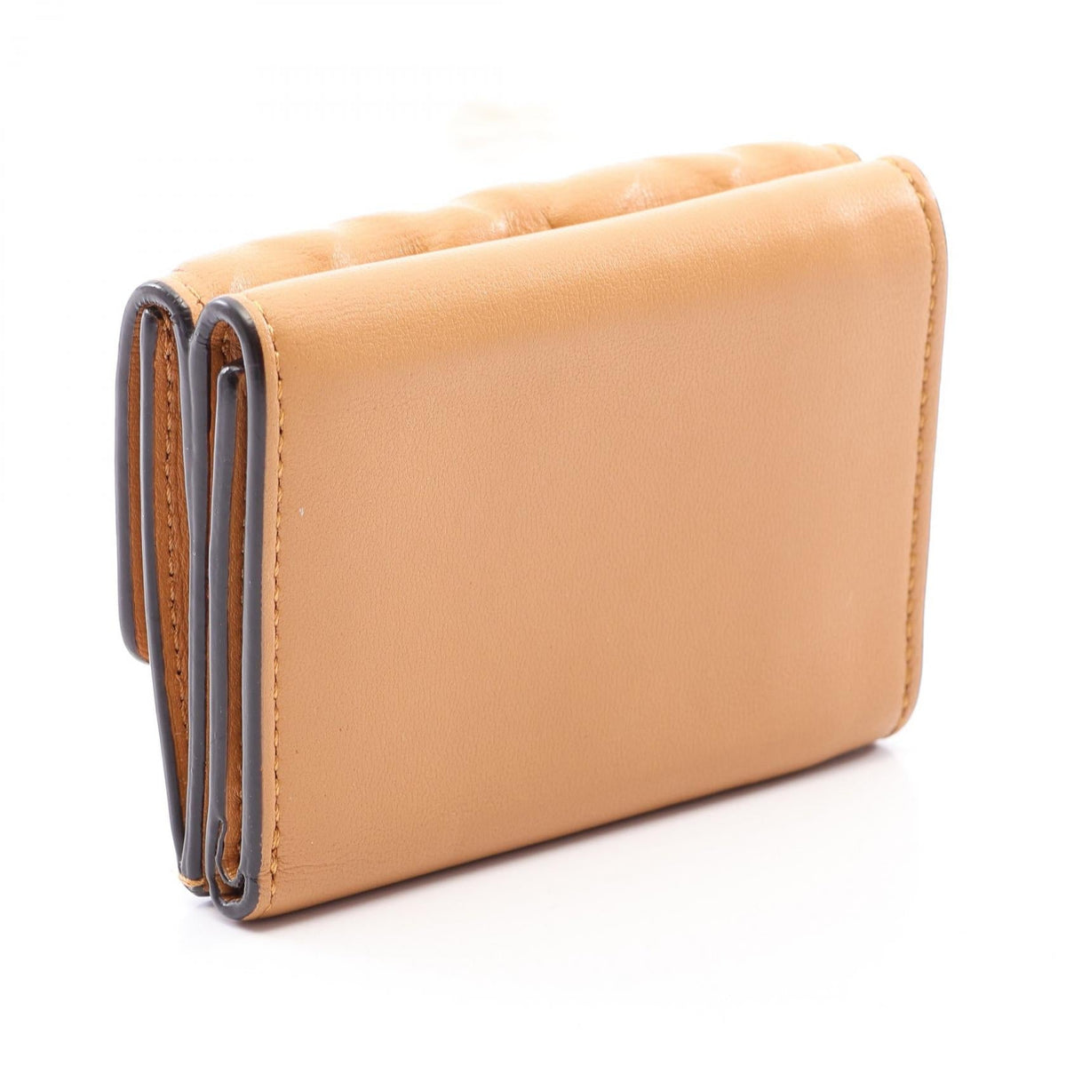 FENDI Fendi Baguette Ff Logo Tri-Fold Wallet 8m0395 Leather Beige Used Women image 2