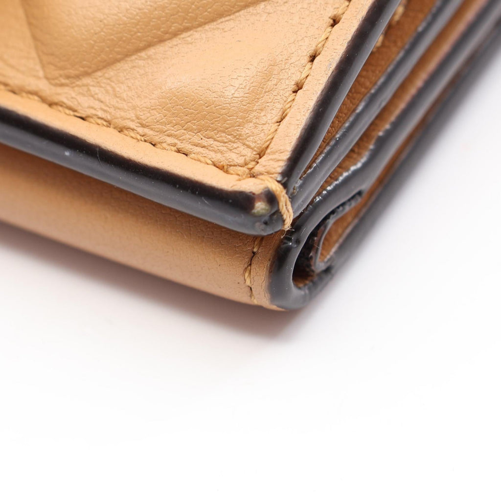 FENDI Fendi Baguette Ff Logo Tri-Fold Wallet 8m0395 Leather Beige Used Women image 7