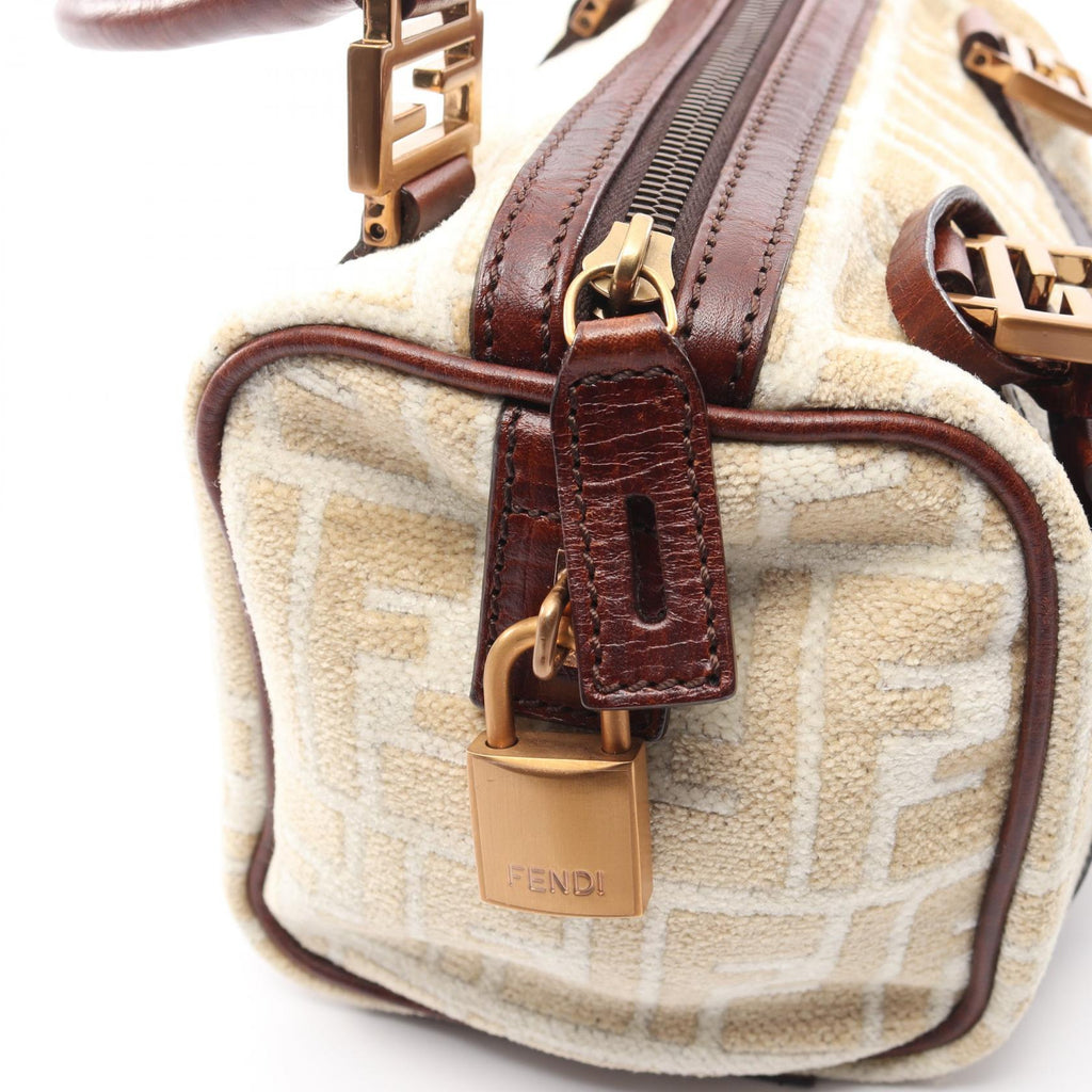 FENDI Fendi Zucca Tote Bag Beige/White/Brown Fabric×leather image 12