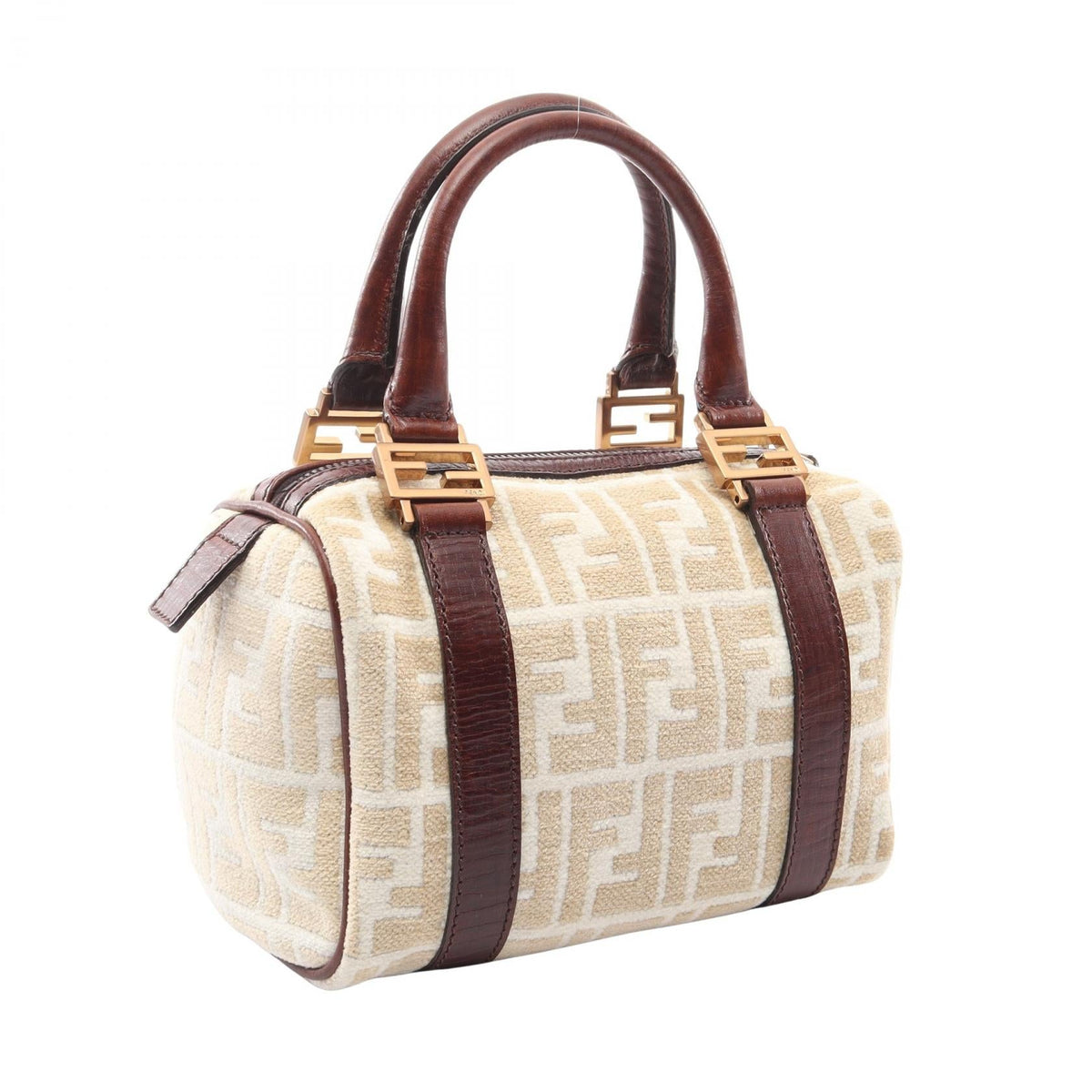 FENDI Fendi Zucca Tote Bag Beige/White/Brown Fabric×leather image 2