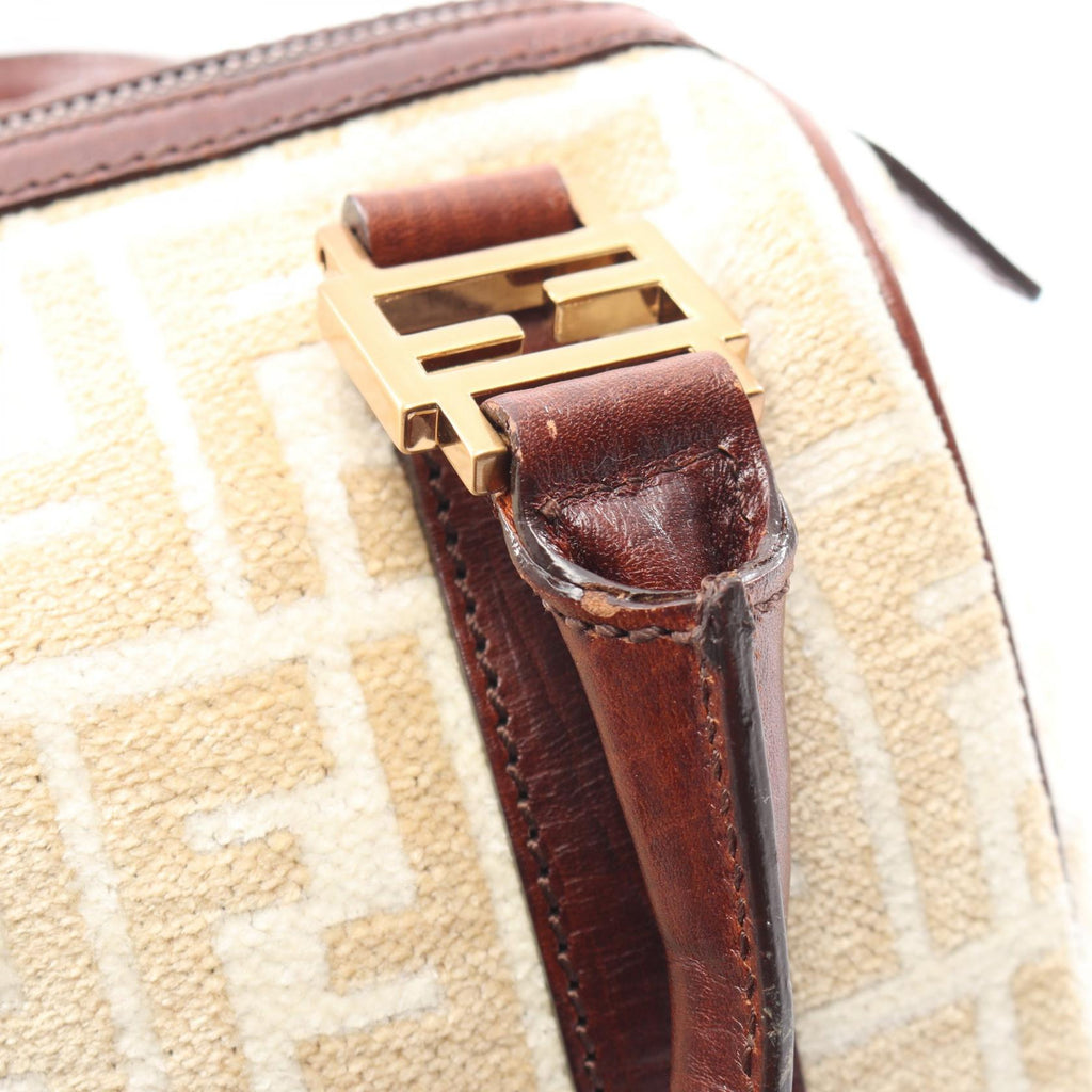 FENDI Fendi Zucca Tote Bag Beige/White/Brown Fabric×leather image 8