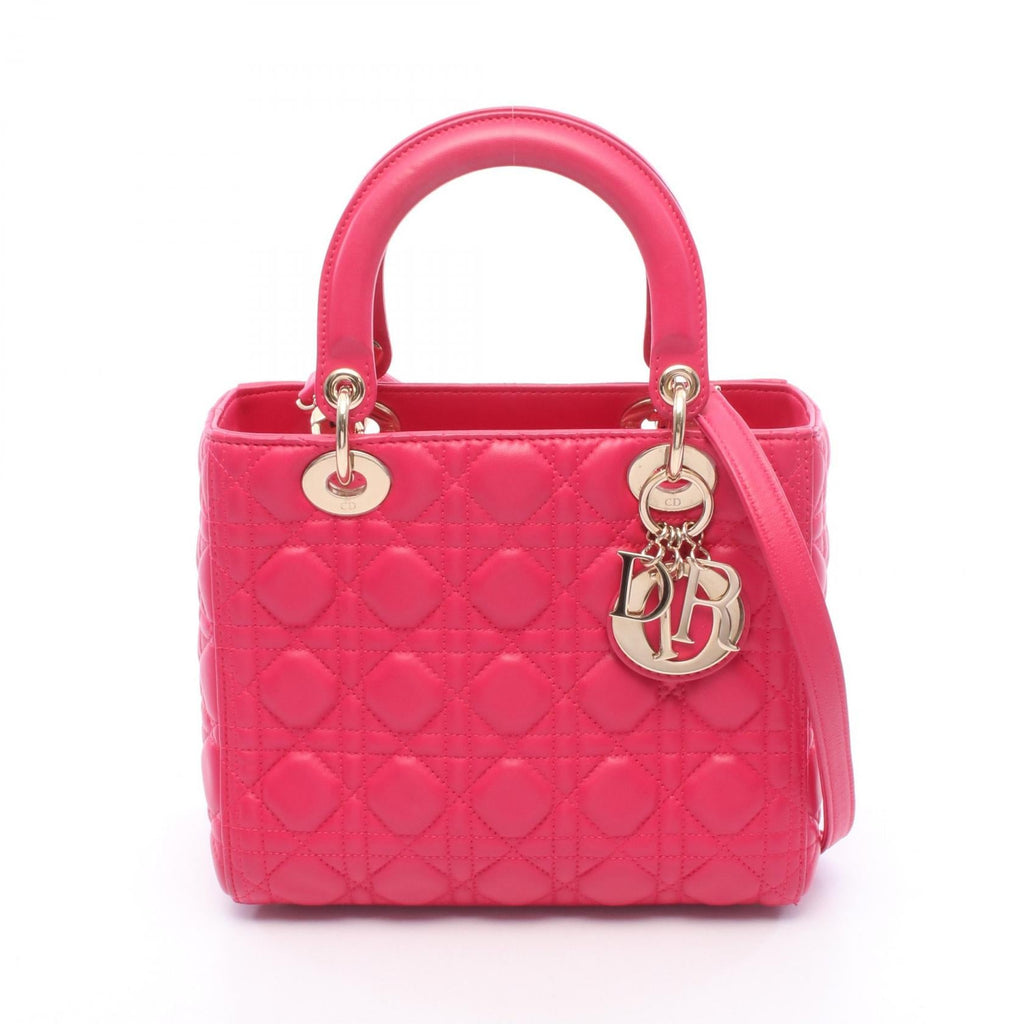 CHRISTIAN DIOR Christian Dior Handbag Lady Dior Christian Dior 2way Leather Pink image 1
