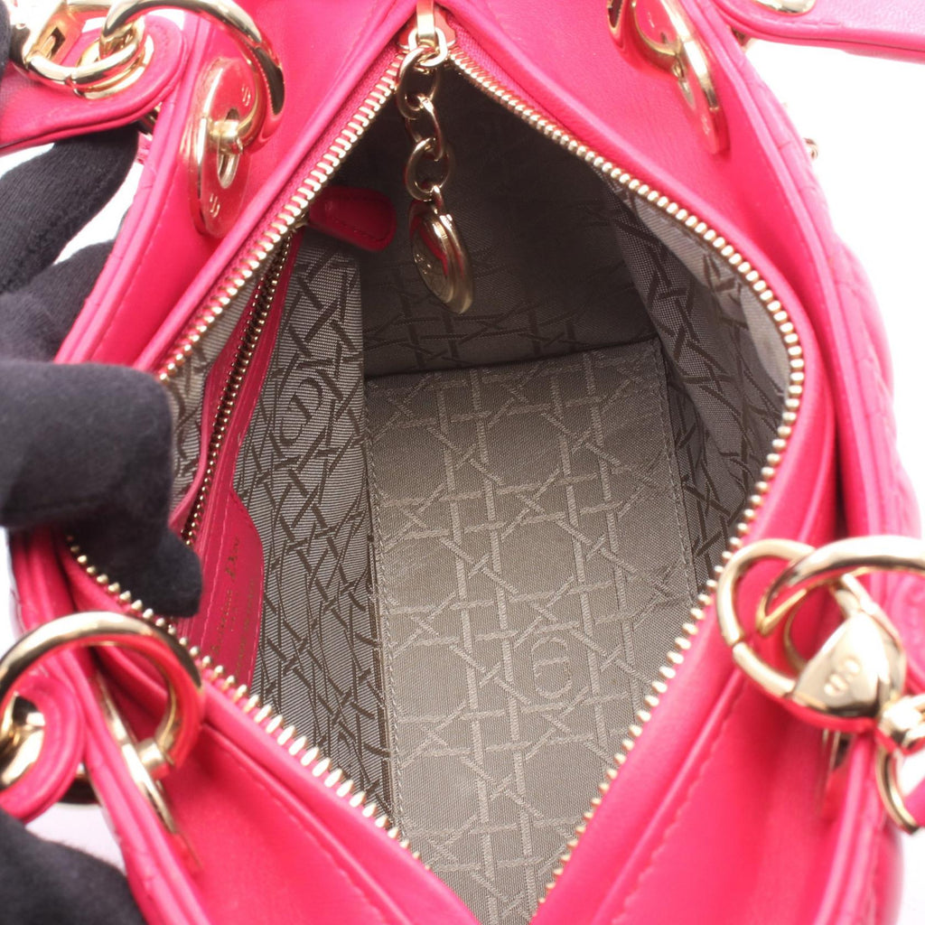 CHRISTIAN DIOR Christian Dior Handbag Lady Dior Christian Dior 2way Leather Pink image 3