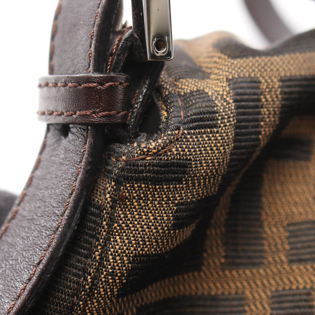 FENDI Fendi Zucca Shoulder Bag Brown/Black Canvas×leather 26730 image 7