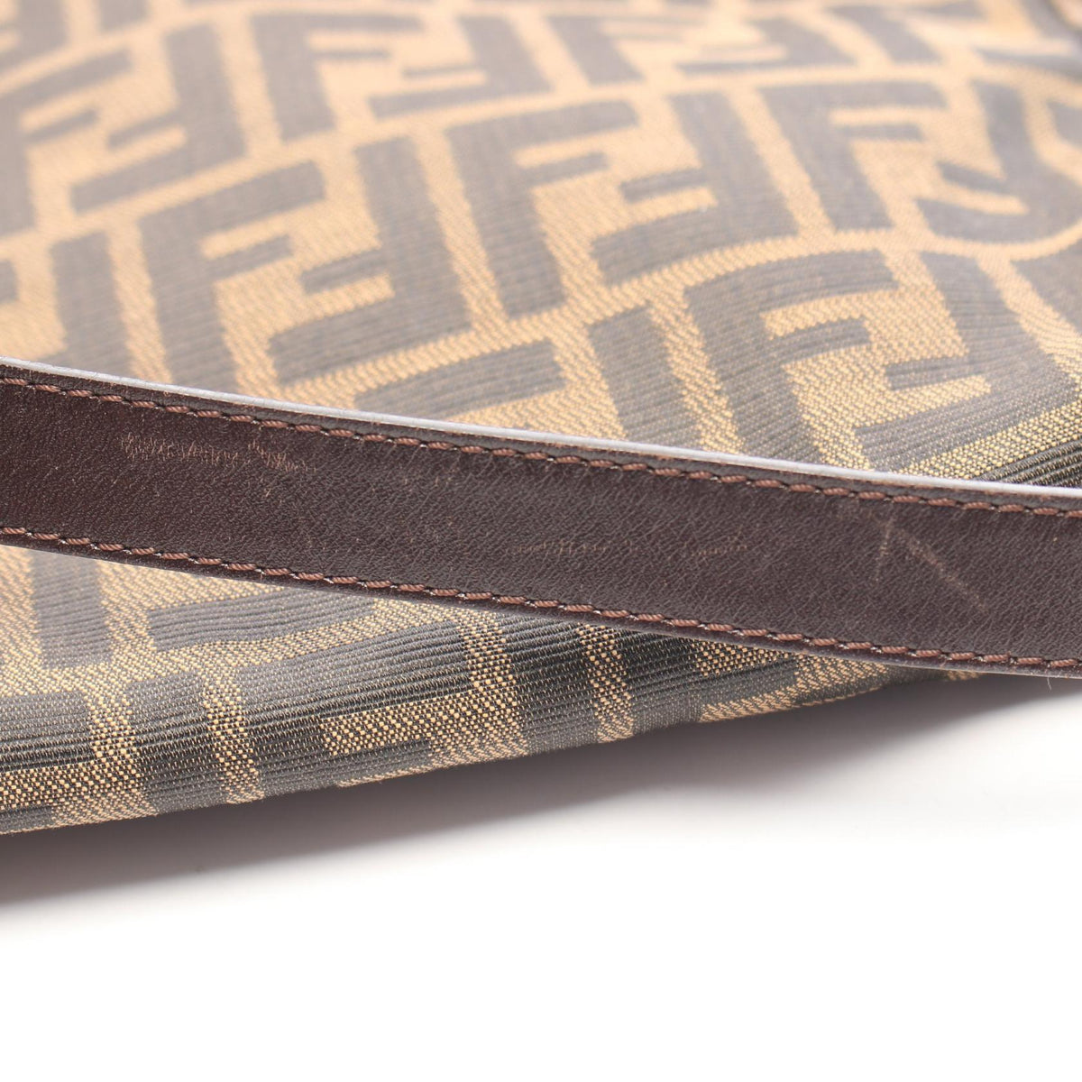 FENDI Fendi Zucca Shoulder Bag Brown/Black Canvas×leather 26730 image 8