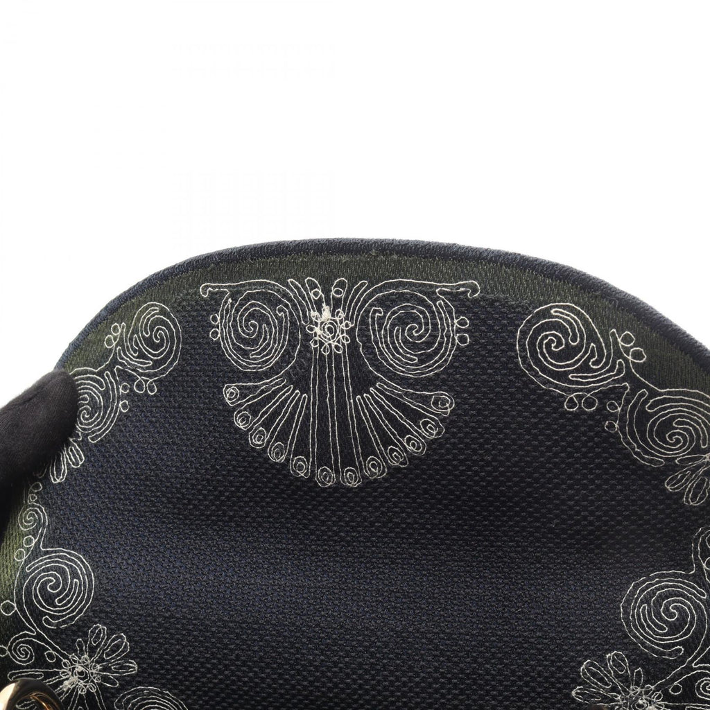 CHRISTIAN DIOR Christian Dior Lady D-Lite Cornelie Medium 2way Handbag Navy/White Canvas image 9
