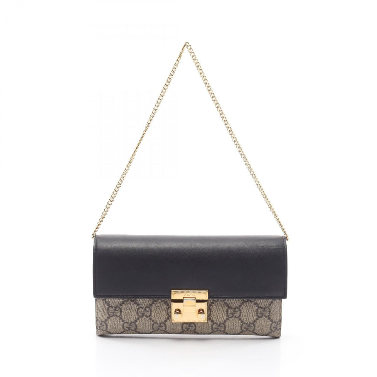 GUCCI Gucci Gg Supreme Chain Wallet Shoulder Handbag 453506 Canvas Leather Used Women image 1