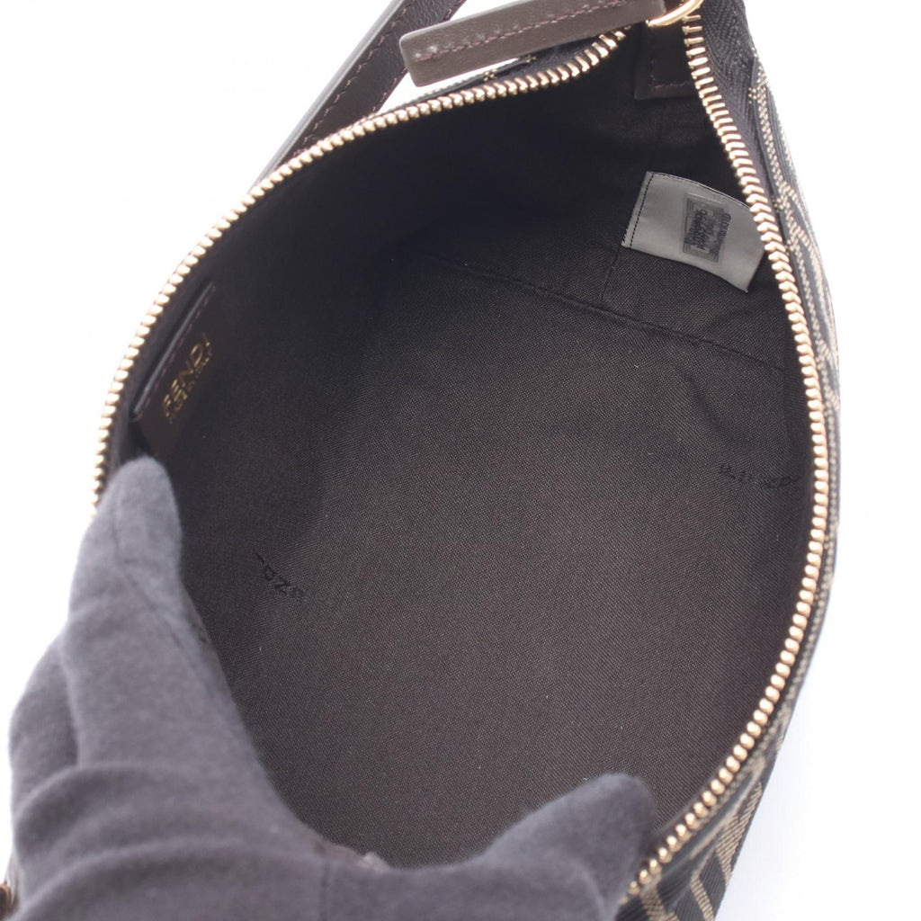 FENDI Fendi Vanity Pouch Small Zucca Handbag Brown/Black Canvas×leather 8bs124b17af14yn image 3