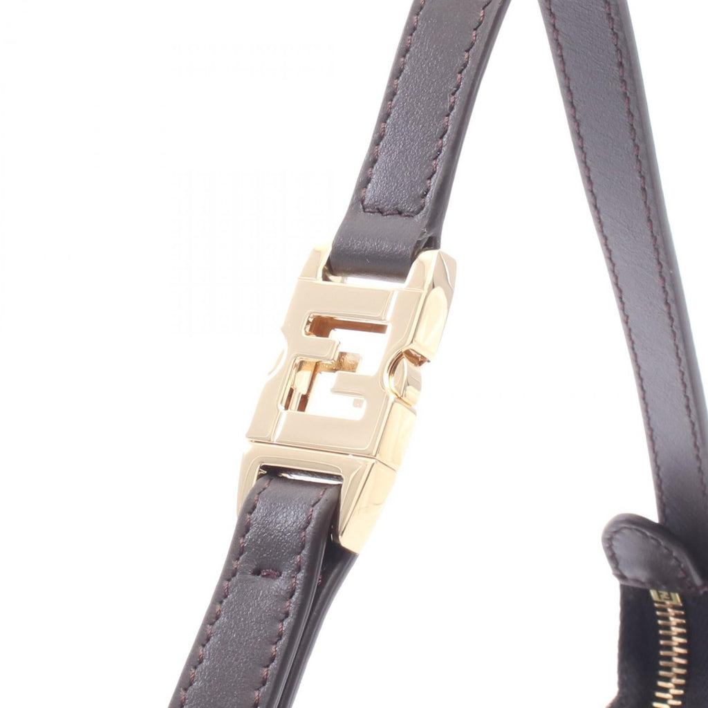FENDI Fendi Vanity Pouch Small Zucca Handbag Brown/Black Canvas×leather 8bs124b17af14yn image 5