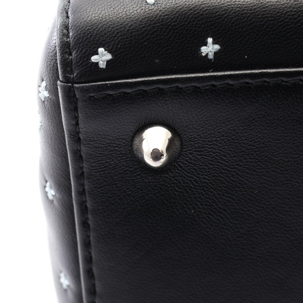 CHRISTIAN DIOR Christian Dior Lady Dior Christian Dior 2way Handbag Black/White/Blue Leather image 11