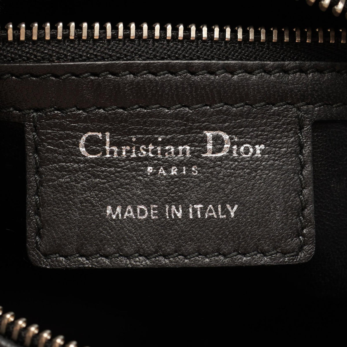 CHRISTIAN DIOR Christian Dior Lady Dior Christian Dior 2way Handbag Black/White/Blue Leather image 4