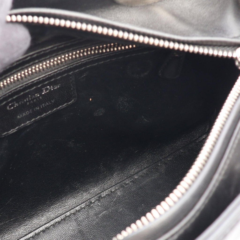 CHRISTIAN DIOR Christian Dior Lady Dior Christian Dior 2way Handbag Black/White/Blue Leather image 5