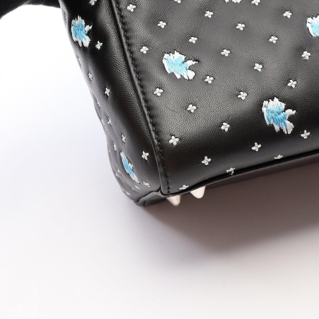 CHRISTIAN DIOR Christian Dior Lady Dior Christian Dior 2way Handbag Black/White/Blue Leather image 6