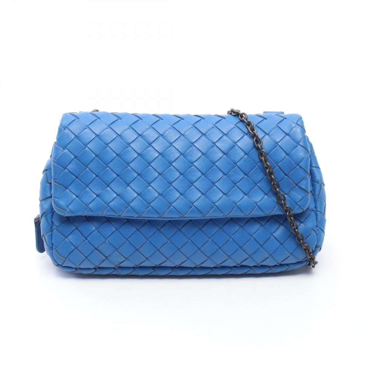 BOTTEGA VENETA Bottega Veneta Intrecciato Shoulder Bag Blue Leather 310774 image 1
