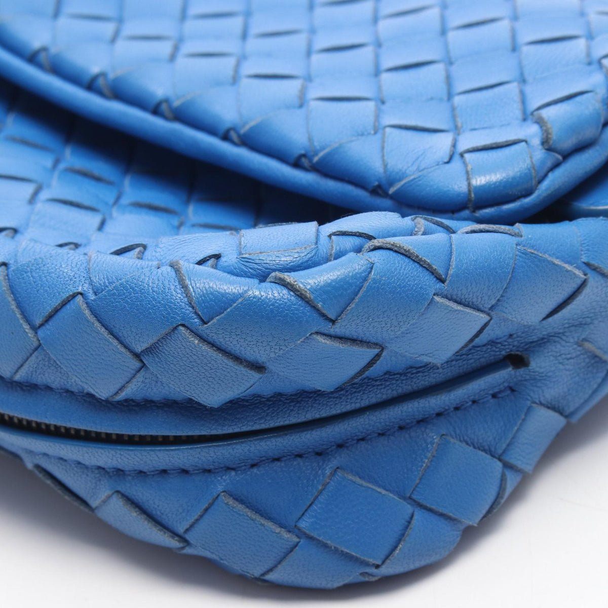 BOTTEGA VENETA Bottega Veneta Intrecciato Shoulder Bag Blue Leather 310774 image 5