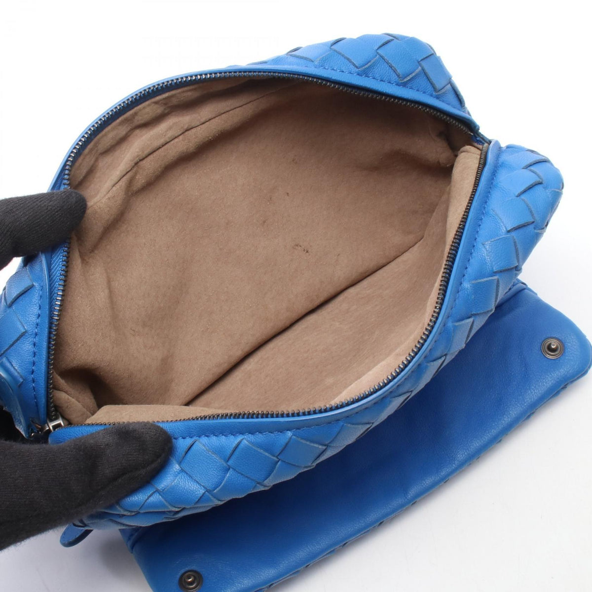 BOTTEGA VENETA Bottega Veneta Intrecciato Shoulder Bag Blue Leather 310774 image 7