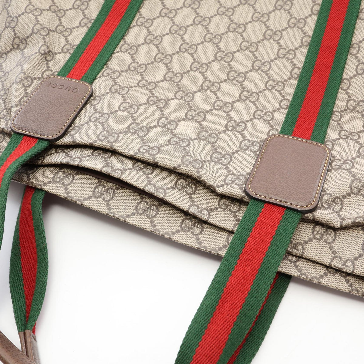 GUCCI Gucci Gg Supreme Shelly Line Tote Bag Beige/Brown/Multicolor Pvc Coated Canvas×leather 763287 image 10