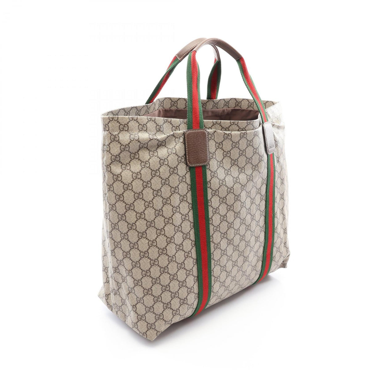 GUCCI Gucci Gg Supreme Shelly Line Tote Bag Beige/Brown/Multicolor Pvc Coated Canvas×leather 763287 image 2