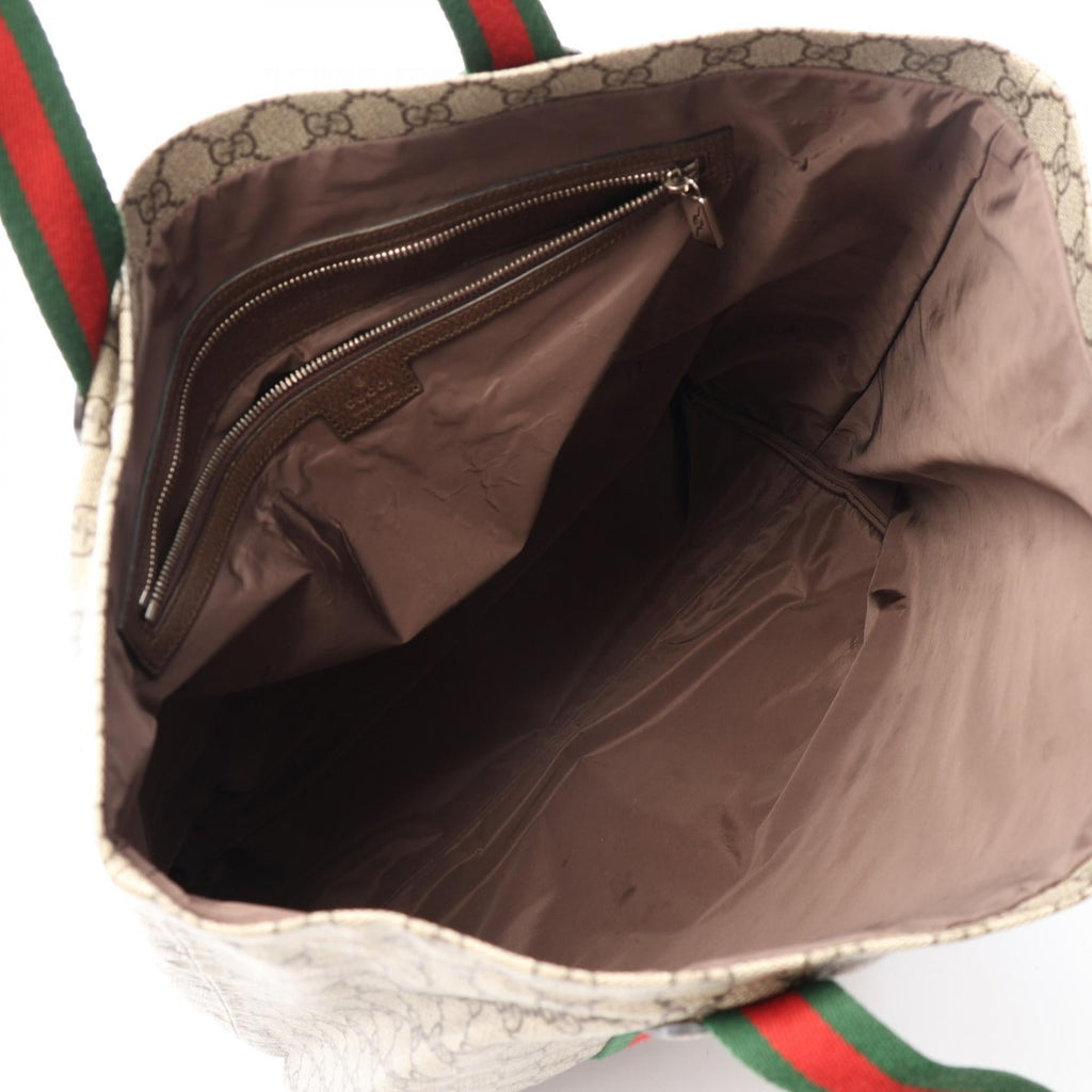 GUCCI Gucci Gg Supreme Shelly Line Tote Bag Beige/Brown/Multicolor Pvc Coated Canvas×leather 763287 image 3
