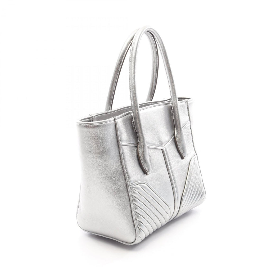 MIU MIU Miu Miu Nappa Biker 2way Handbag Silver Leather image 2