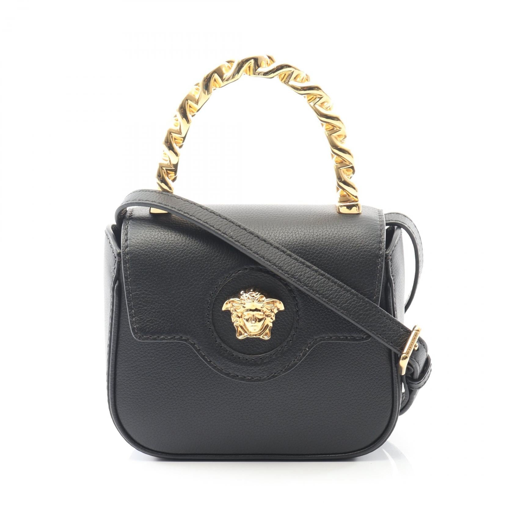 VERSACE Versace La Medusa Handbag Black Leather image 1