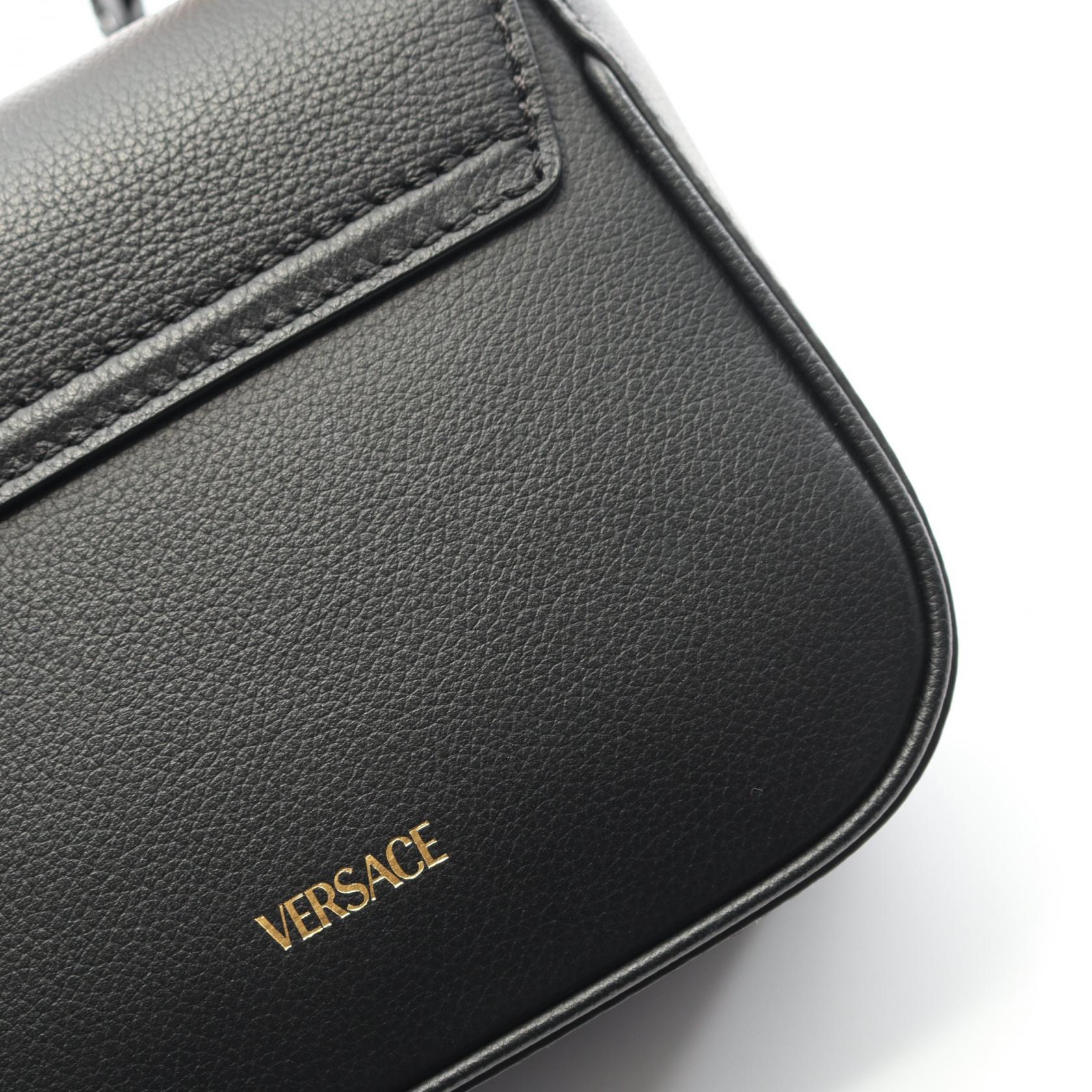 VERSACE Versace La Medusa Handbag Black Leather image 5